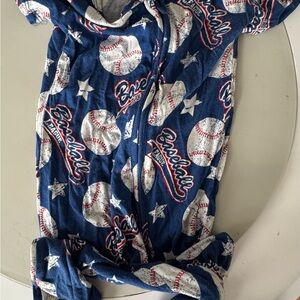 Baseball Print Kids One Piece